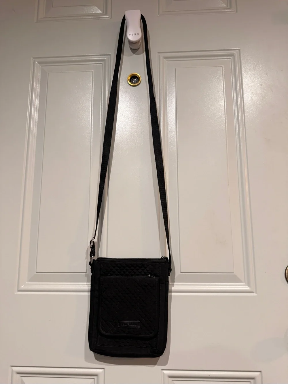 Vera Bradley Black Quilted Messenger Crossbody